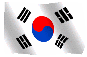 Risultati immagini per corea del sud  flag  animated