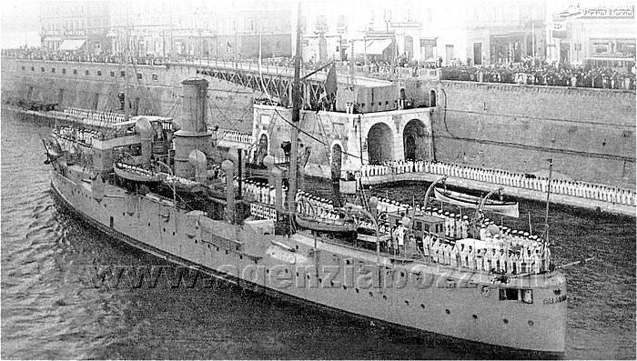 Navi da Guerra RN Calabria 1894 ariete torpediniere Canale Ponte