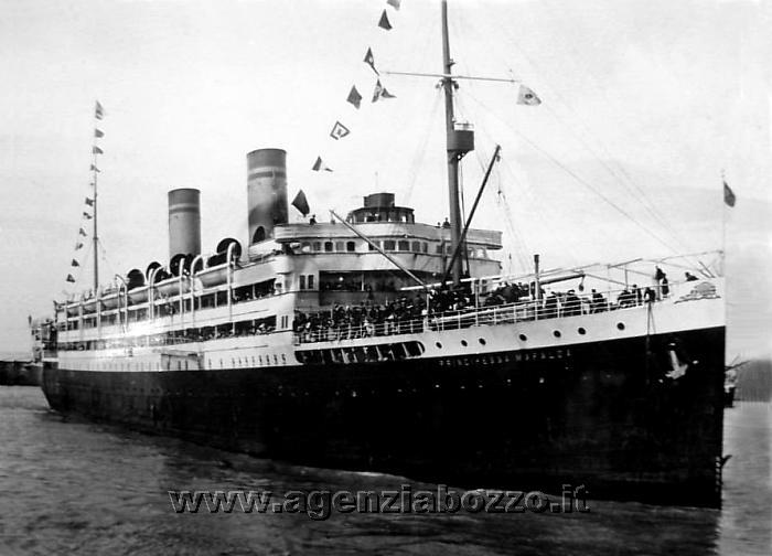 Agenzia Bozzo Foto Navi a Vapore 18501950 Piroscafo PRINCIPESSA